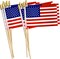 12 Pack mini American Flags 4x6 US American ​Hand Held Stick Flags small american flags on stick for 4th of july Patriotic Veterans Day decorations